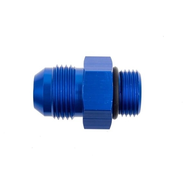 Red Horse Performance -10 MALE TO -10 O-RING PORT ADAPTER (HIGH FLOW RADIUS ORB) - BLUE 920-10-10-1